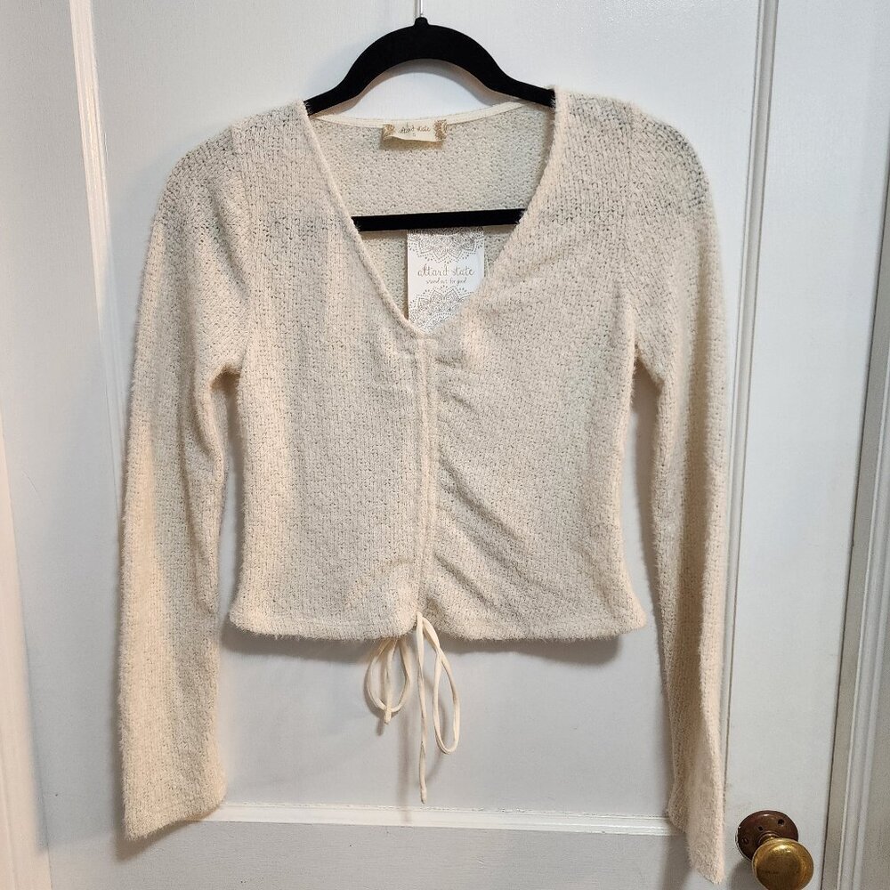 Altar'd State Cream Crop Sweater top